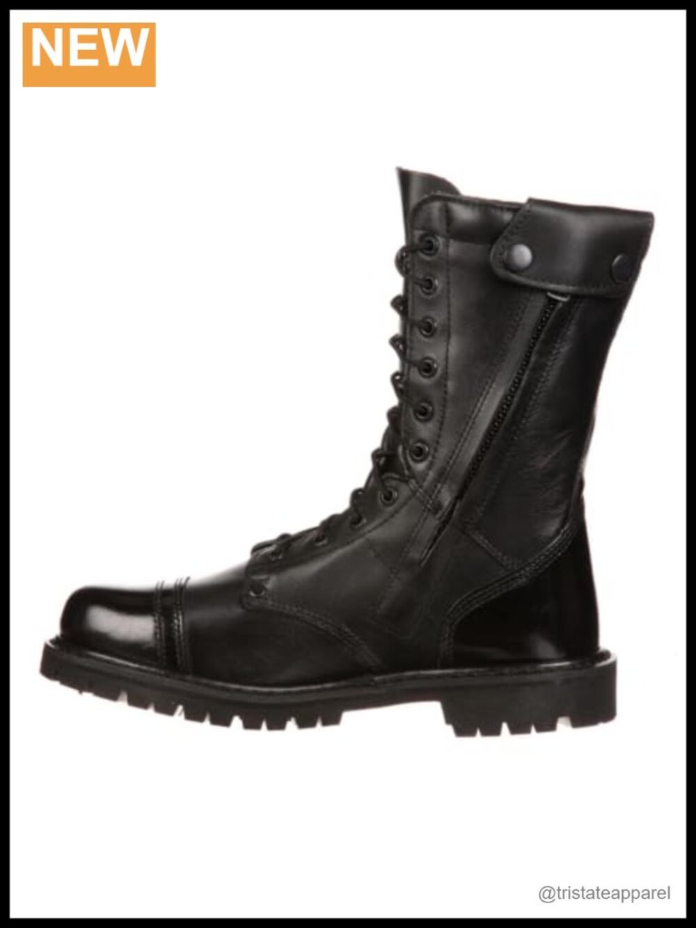 Rocky Paraboot Water-Resistant Full-Grain Leather Work Boot Side Zip